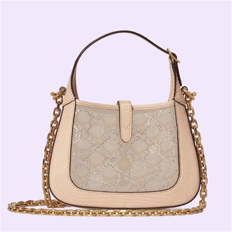 gucci jackie 1961 mini crystal gg lizard bag|Jackie 1961 GG crystal mini bag .